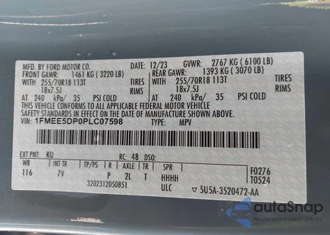 2023 Ford Bronco Outer Banks from USA, damaged, VIN 1FMEE5DP0PLC07598